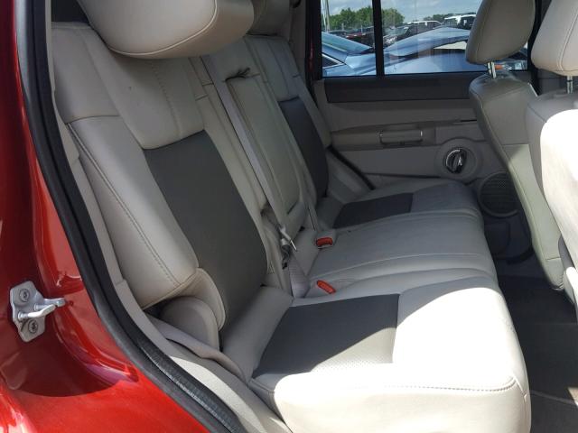 1J8HH58P29C543736 - 2009 JEEP COMMANDER RED photo 6