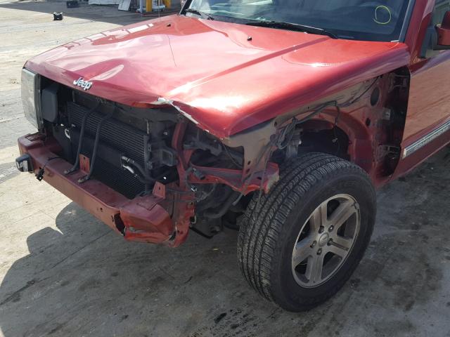 1J8HH58P29C543736 - 2009 JEEP COMMANDER RED photo 9