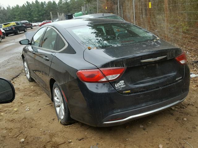 1C3CCCAB3FN575120 - 2015 CHRYSLER 200 LIMITE BLACK photo 3