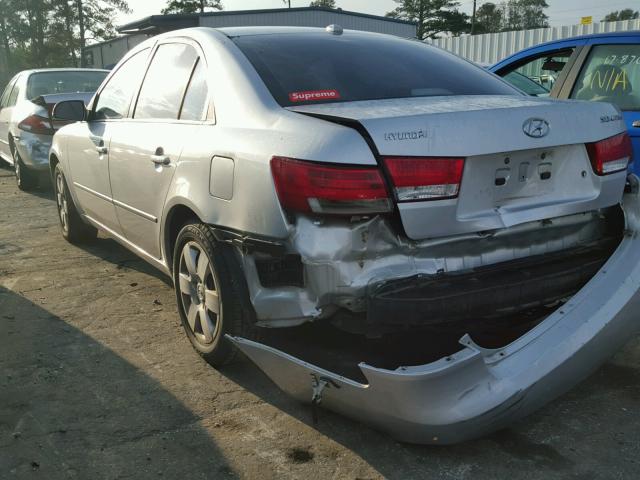 5NPET46C08H349020 - 2008 HYUNDAI SONATA GLS SILVER photo 3