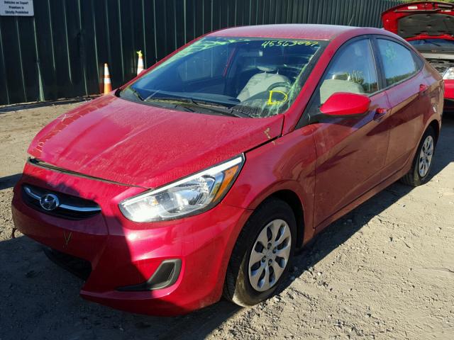 KMHCT4AEXGU160374 - 2016 HYUNDAI ACCENT SE RED photo 2