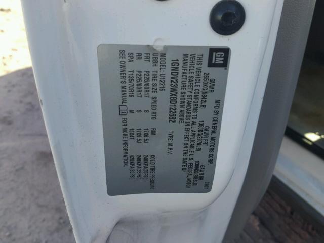 1GNDV23WX8D122682 - 2008 CHEVROLET UPLANDER L 白色 照片 10