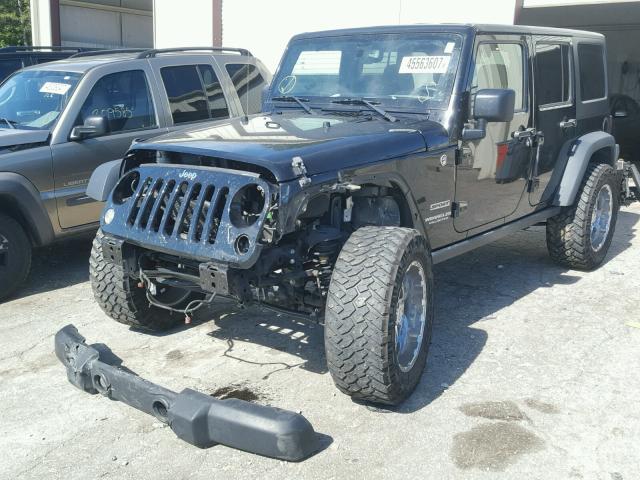 1C4BJWDGXEL244616 - 2014 JEEP WRANGLER U BLACK photo 2