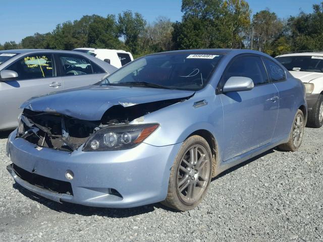 JTKDE167080225276 - 2008 TOYOTA SCION TC BLUE photo 2