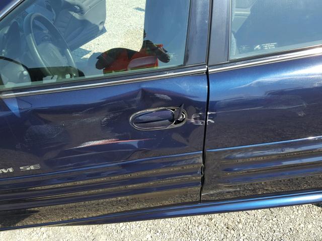 1G2NF52E61M579696 - 2001 PONTIAC GRAND AM S BLUE photo 10