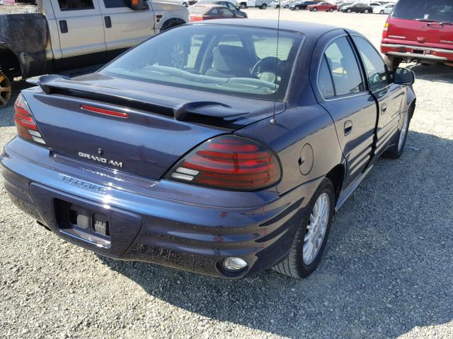 1G2NF52E61M579696 - 2001 PONTIAC GRAND AM S BLUE photo 4