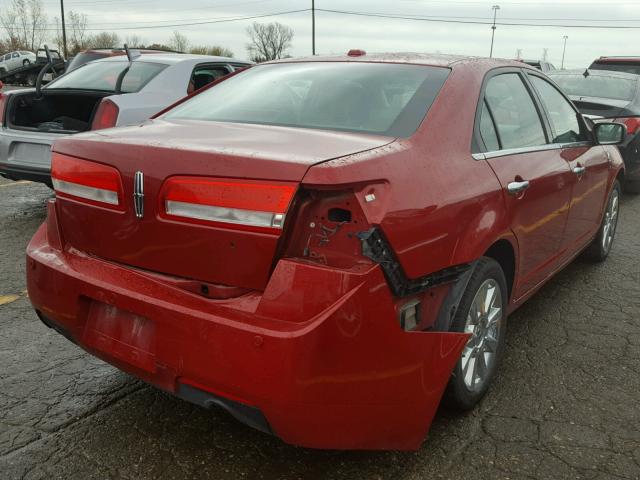3LNHL2GC2AR627270 - 2010 LINCOLN MKZ წითელი ფოტო 4