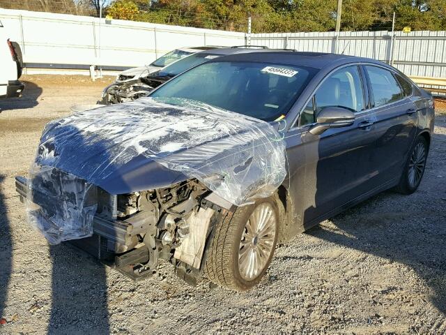 3FA6P0K97DR288922 - 2013 FORD FUSION TIT GRAY photo 2