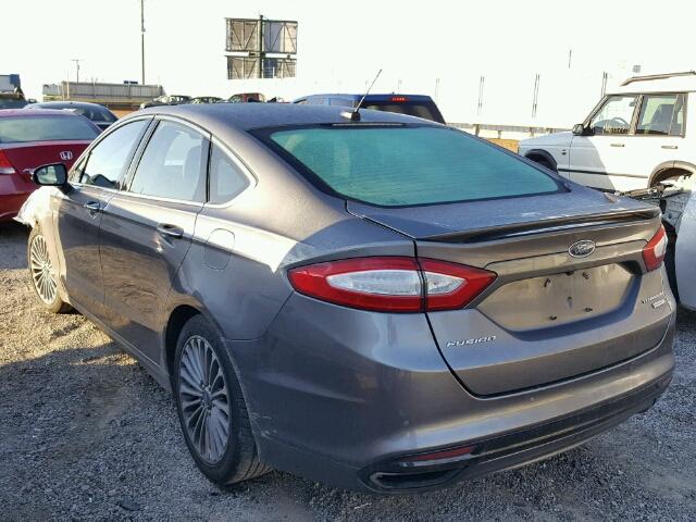 3FA6P0K97DR288922 - 2013 FORD FUSION TIT GRAY photo 3