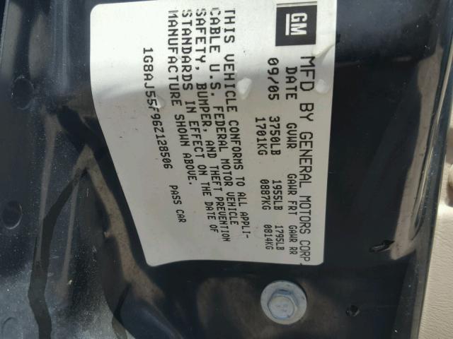 1G8AJ55F96Z128506 - 2006 SATURN ION LEVEL Yaşıl foto 10