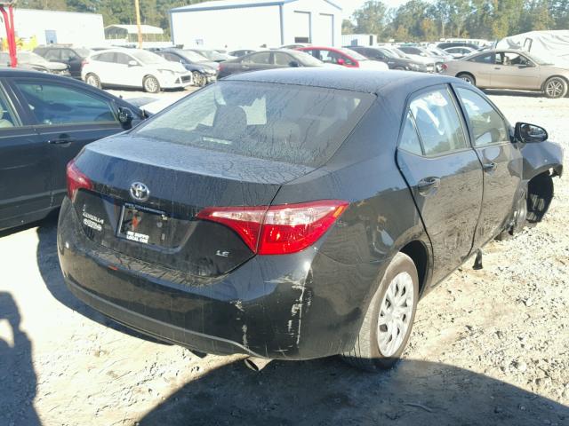 2T1BURHE6HC917379 - 2017 TOYOTA COROLLA L BLACK photo 4