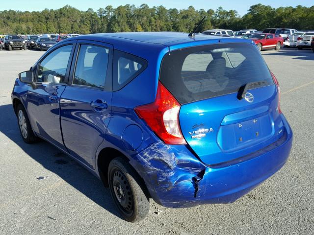 3N1CE2CP3FL372367 - 2015 NISSAN VERSA NOTE BLUE photo 3