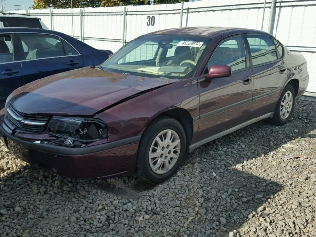 2G1WF52E149283429 - 2004 CHEVROLET IMPALA 栗色 照片 2