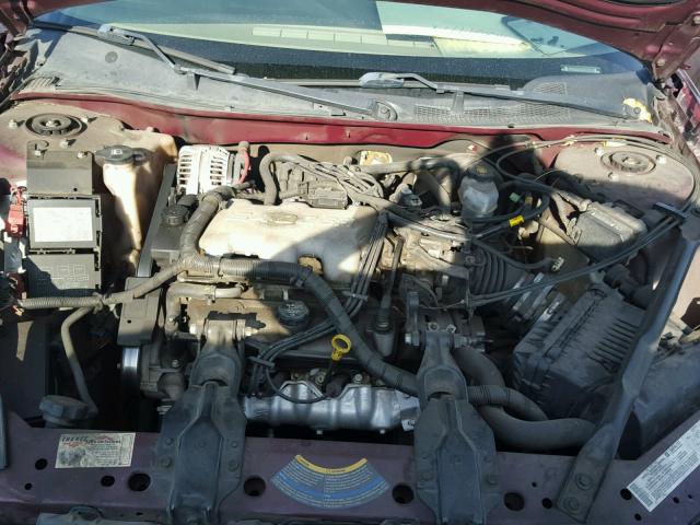 2G1WF52E149283429 - 2004 CHEVROLET IMPALA MAROON photo 7