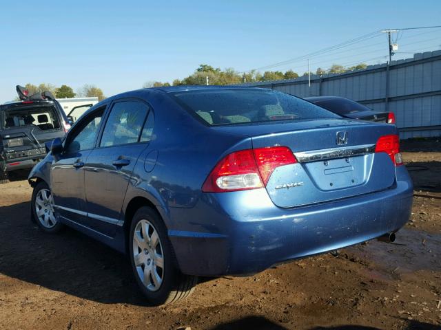 2HGFA1F51AH580776 - 2010 HONDA CIVIC BLUE photo 3