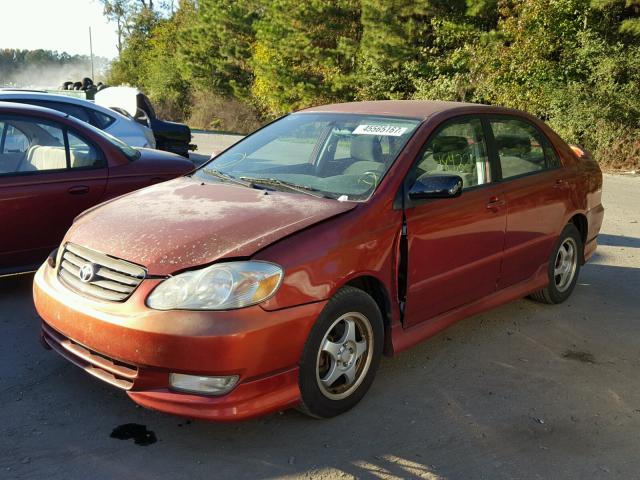 1NXBR32E83Z176750 - 2003 TOYOTA COROLLA CE RED photo 2