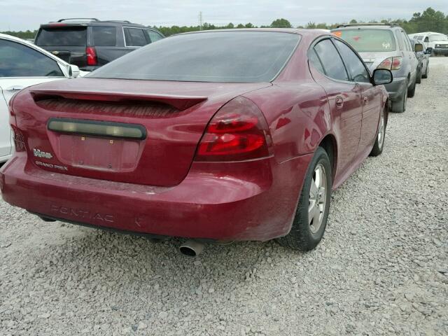 2G2WP522051200894 - 2005 PONTIAC GRAND PRIX RED photo 4