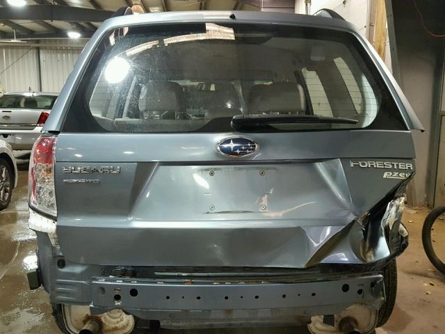 JF2SH6BC9AH782234 - 2010 SUBARU FORESTER X BLUE photo 9