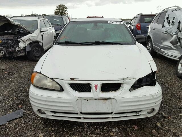 1G2NG12E9YM880611 - 2000 PONTIAC GRAND AM S 白色 照片 9