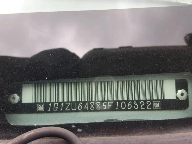 1G1ZU64885F106322 - 2005 CHEVROLET MALIBU MAX 银色 照片 10