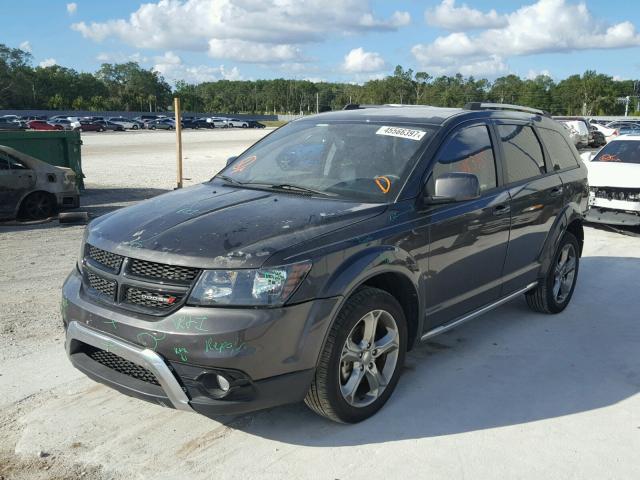 3C4PDCGGXGT146619 - 2016 DODGE JOURNEY CR GRAY photo 2