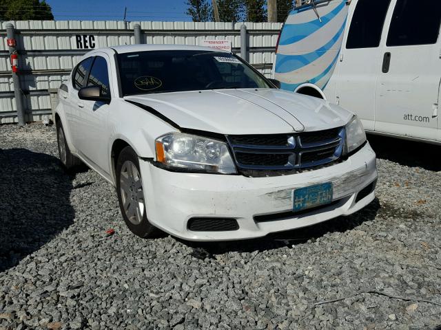 1C3CDZAB9CN232890 - 2012 DODGE AVENGER SE WHITE photo 1