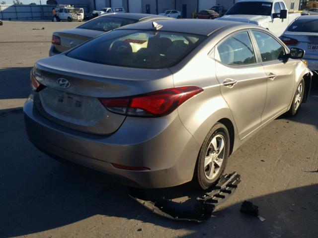 5NPDH4AE4EH513368 - 2014 HYUNDAI ELANTRA SE BROWN photo 4