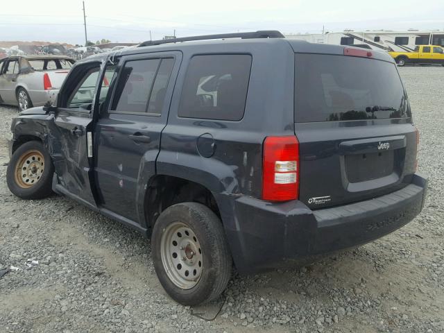 1J8FT280X7D358283 - 2007 JEEP PATRIOT SP BLUE photo 3