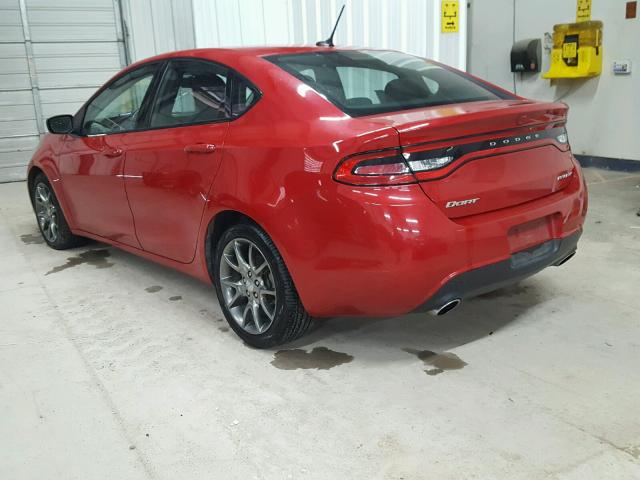 1C3CDFBA1DD312020 - 2013 DODGE DART SXT RED photo 3