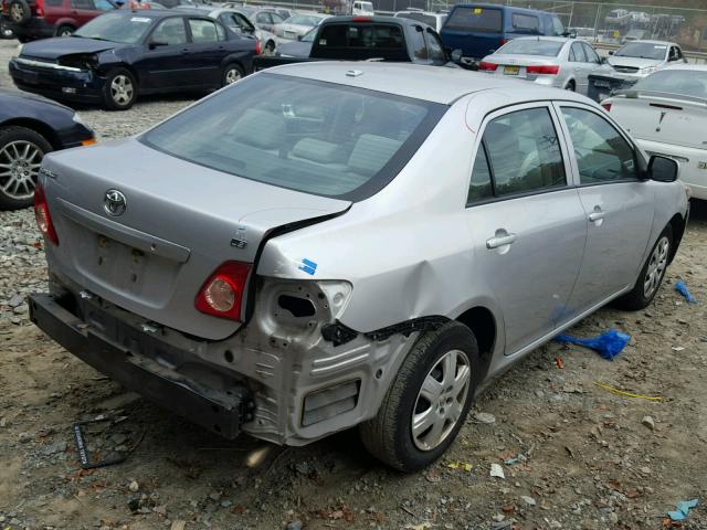 1NXBU4EE2AZ383910 - 2010 TOYOTA COROLLA BA SILVER photo 4