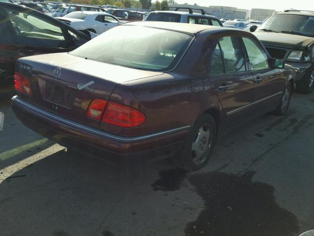 WDBJF72F1VA426647 - 1997 MERCEDES-BENZ E 420 MAROON photo 4