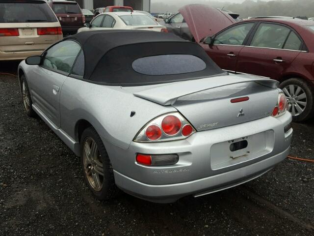 4A3AE55H43E130613 - 2003 MITSUBISHI ECLIPSE SP SILVER photo 3