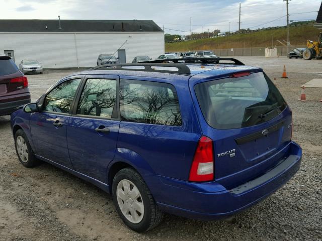 1FAFP36N66W169283 - 2006 FORD FOCUS ZXW BLUE photo 3