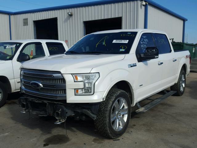 1FTEW1EG0FFC77026 - 2015 FORD F150 SUPER WHITE photo 2