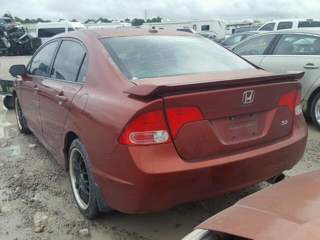 2HGFA55537H707965 - 2007 HONDA CIVIC SI MAROON photo 3