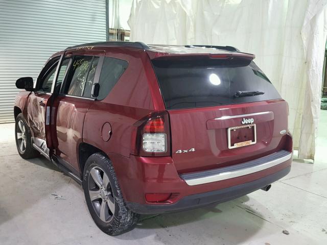 1C4NJDEB6HD192162 - 2017 JEEP COMPASS LA RED photo 3