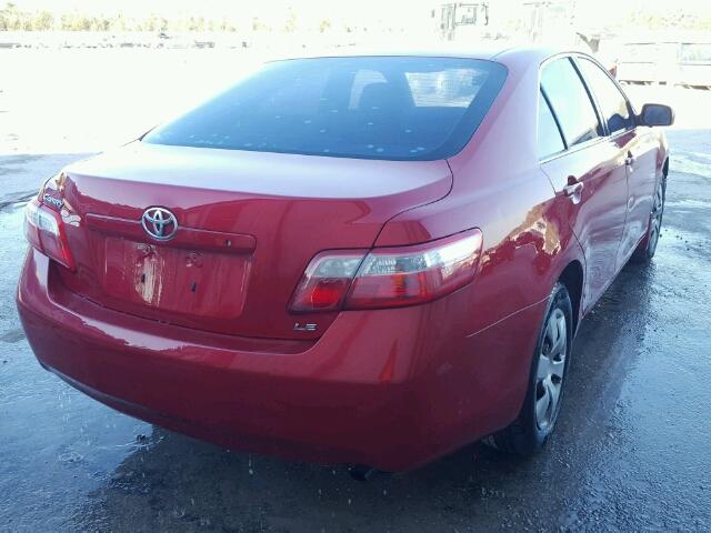 4T4BE46K98R026337 - 2008 TOYOTA CAMRY CE RED photo 4