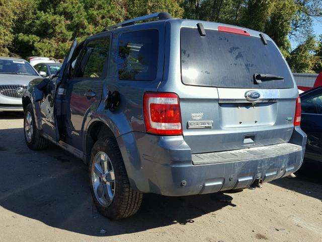 1FMCU0EGXAKC66649 - 2010 FORD ESCAPE BLUE photo 3