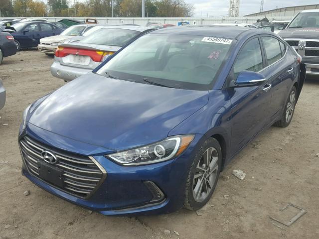 5NPD84LF9HH104518 - 2017 HYUNDAI ELANTRA SE BLUE photo 2