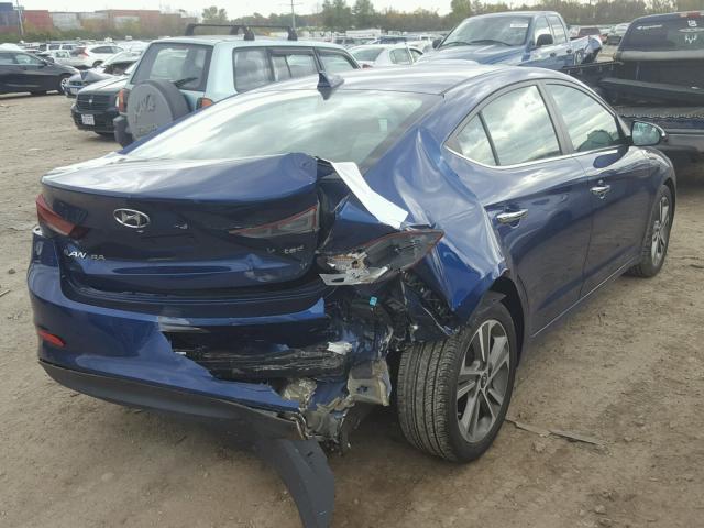 5NPD84LF9HH104518 - 2017 HYUNDAI ELANTRA SE BLUE photo 4