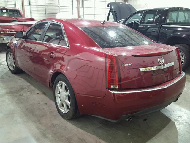 1G6DF577380205651 - 2008 CADILLAC CTS RED photo 3