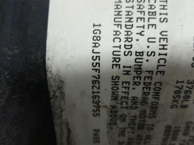 1G8AJ55F76Z163755 - 2006 SATURN ION LEVEL GRAY photo 10