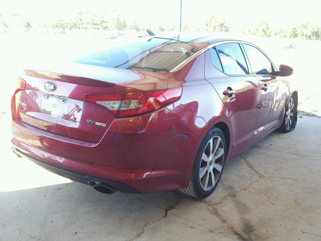 5XXGR4A63DG243059 - 2013 KIA OPTIMA SX RED photo 4