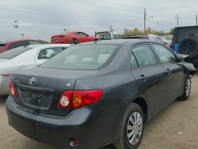 1NXBU40E29Z136745 - 2009 TOYOTA COROLLA BA GRAY photo 4