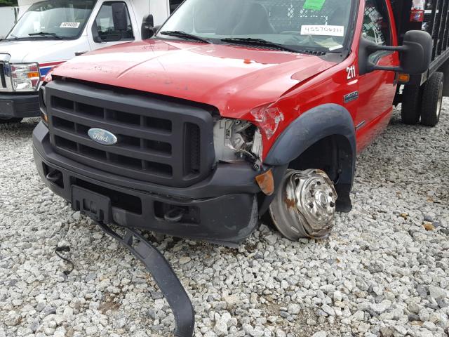 1FDXF46P46ED32622 - 2006 FORD F450 SUPER RED photo 9