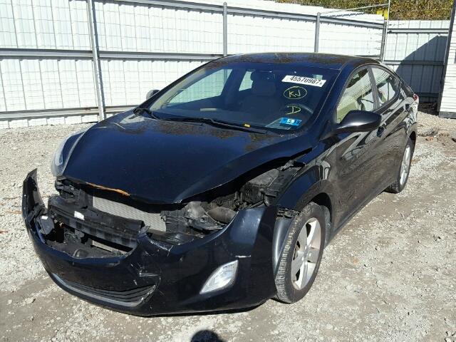 5NPDH4AE6DH173123 - 2013 HYUNDAI ELANTRA GL BLACK photo 2