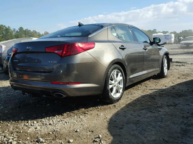 5XXGN4A77DG231341 - 2013 KIA OPTIMA EX GRAY photo 4