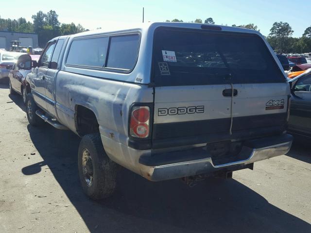 1B7KF23681J289854 - 2001 DODGE RAM 2500 SILVER photo 3