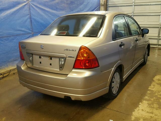 JS2RB62S365300412 - 2006 SUZUKI AERIO BEIGE photo 4