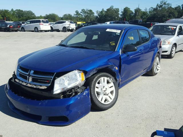 1C3CDZAB4CN235499 - 2012 DODGE AVENGER SE BLUE photo 2